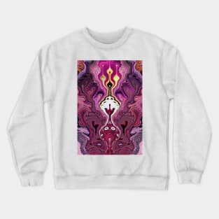 Decorative Psychedelic Magenta Design Crewneck Sweatshirt